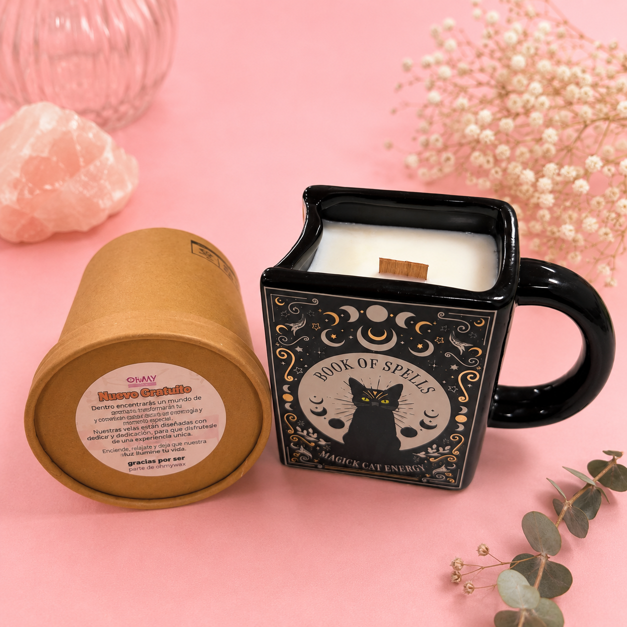 Vela Hechizos con aroma a Incienso + Recarga de Palo Santo (800 gr)