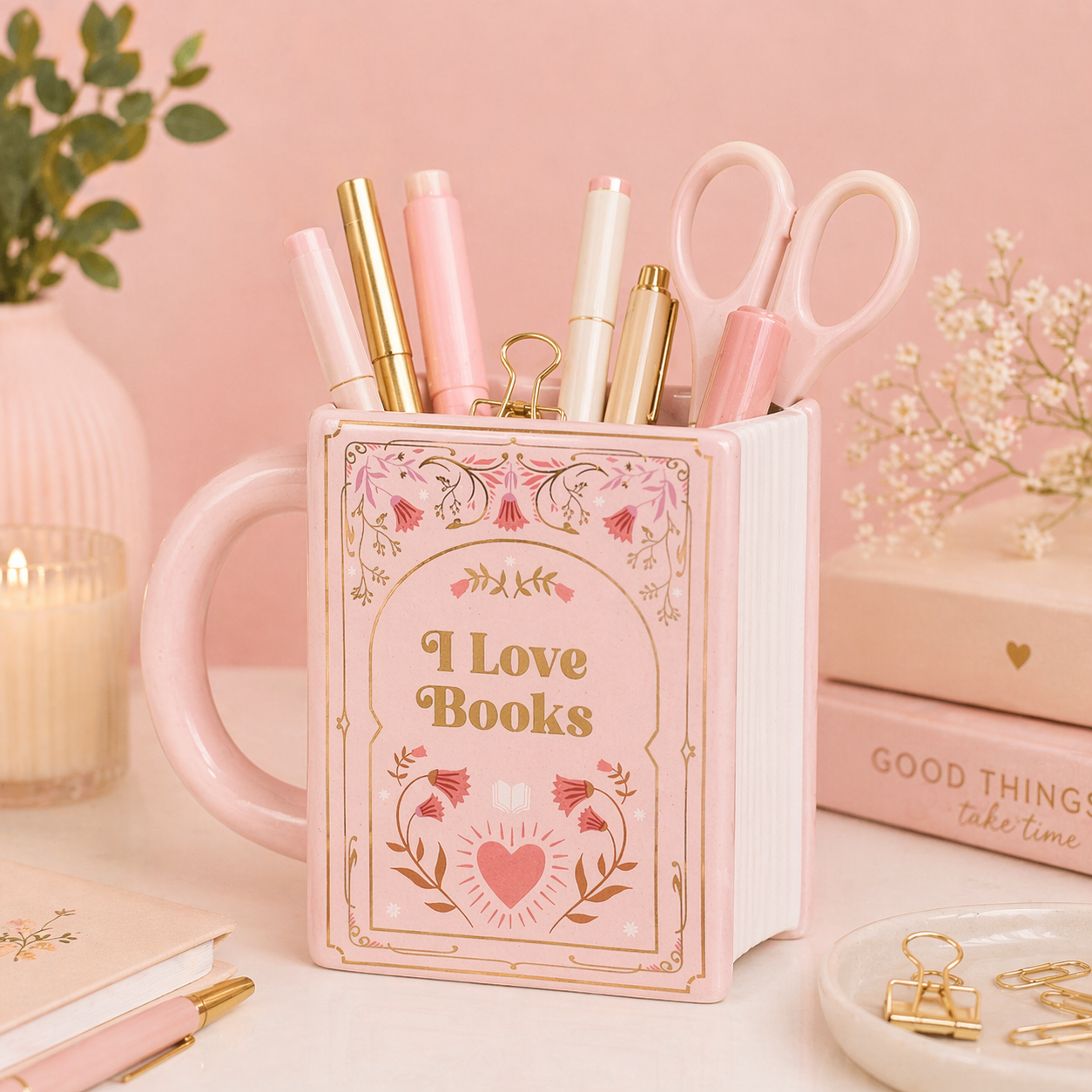 Vela Taza Rosa de Frambuesa y vainilla + Recarga a elegir (800gr)