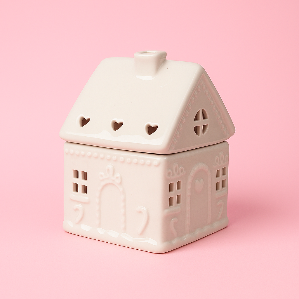 Quemador Casa Navideña Blanca