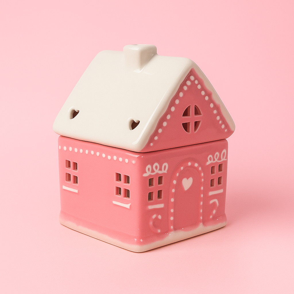 Quemador Casa Navideña Rosa