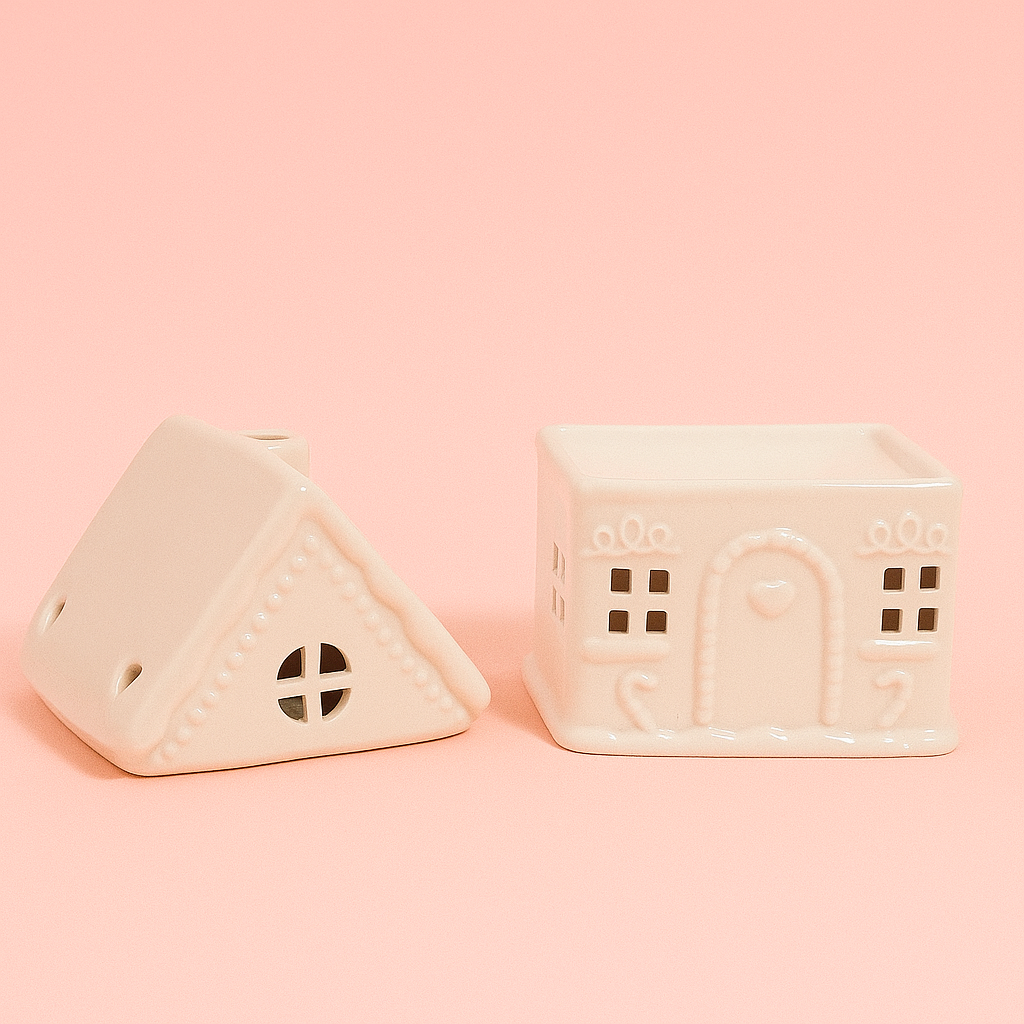 Quemador Casa Navideña Blanca